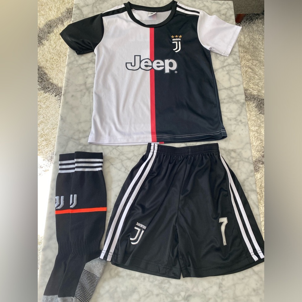 Ronaldo Juventus Home Youth Soccer Jersey